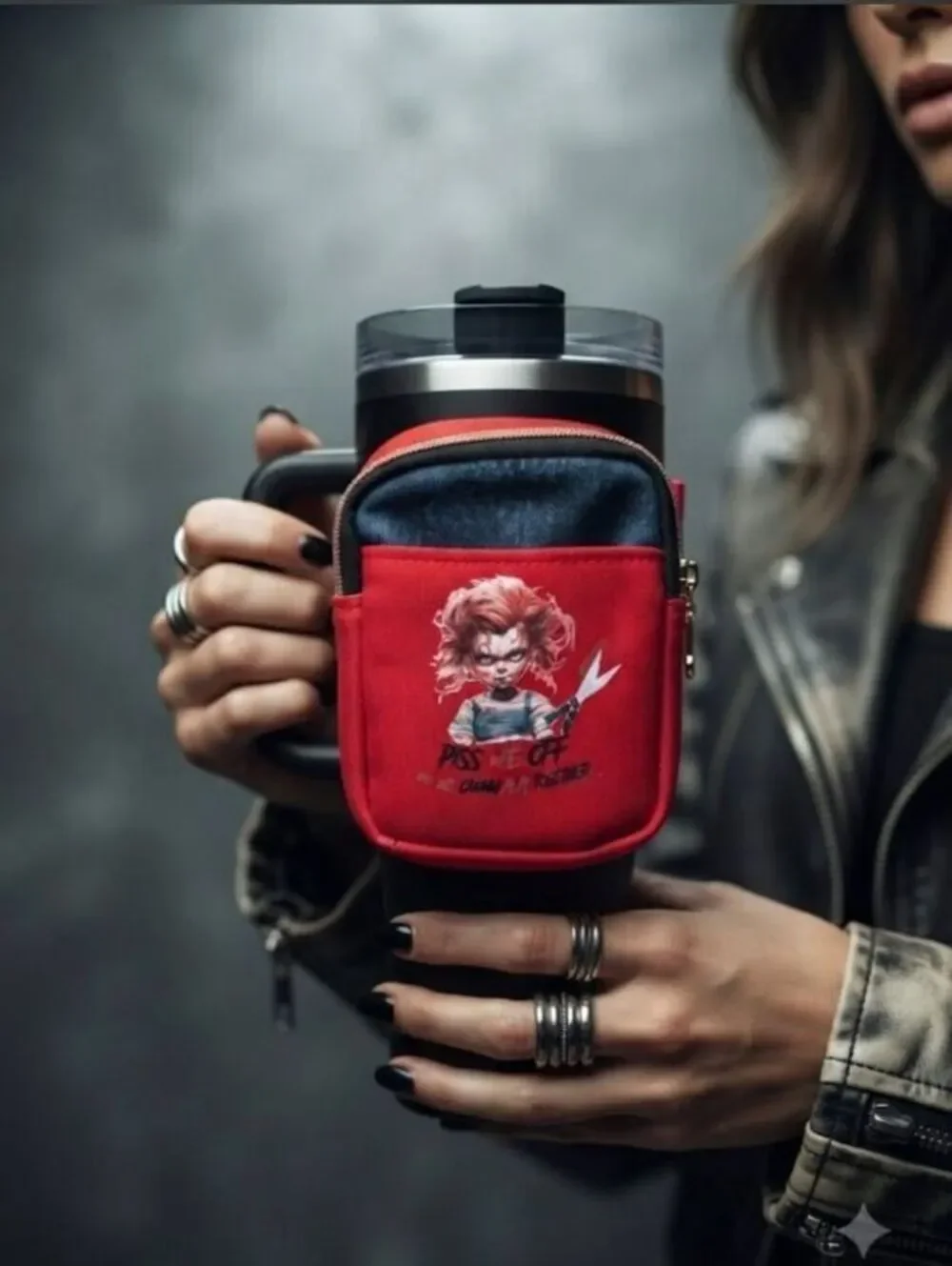 Spooky red haired killer Tumbler Cup Hydro Pouch